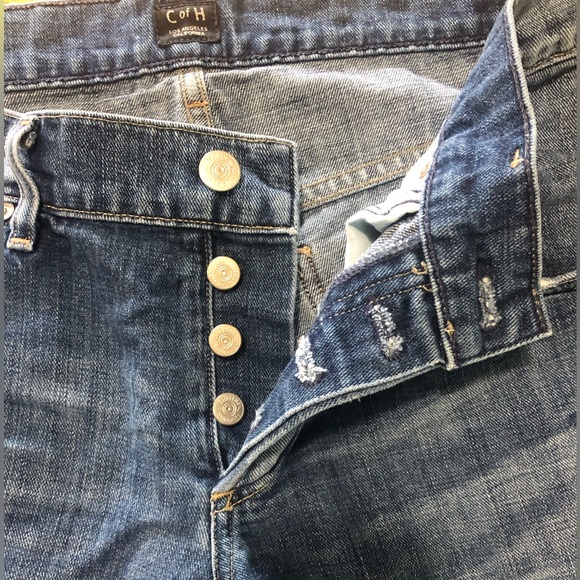 Citizens of Humanity Raw Hem Medium Wash Denim Shorts women’s 25 - Picture 5 of 9